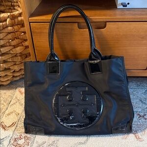 Tory Burch Black Logo Tote
